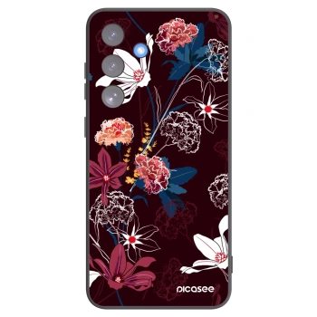 Picasee silikonowe czarne etui na Samsung Galaxy S25 FE 5G - Dark Meadow