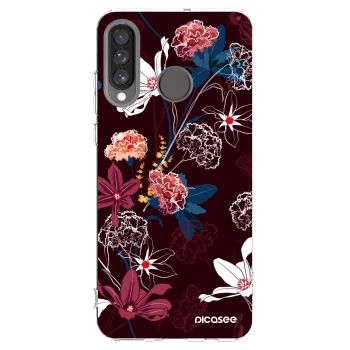 Picasee silikonowe przeźroczyste etui na Huawei P30 Lite - Dark Meadow