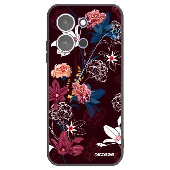 Picasee silikonowe czarne etui na Xiaomi Redmi 15C 5G - Dark Meadow