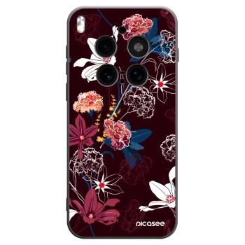 Picasee silikonowe czarne etui na Vivo X300 Pro - Dark Meadow