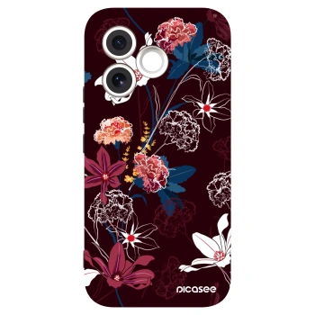 Picasee silikonowe czarne etui na Honor 600 Lite - Dark Meadow