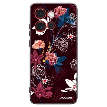 Picasee silikonowe czarne etui na Motorola Edge 60 Neo 5G - Dark Meadow