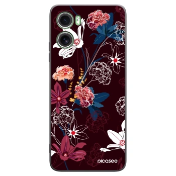 Picasee silikonowe czarne etui na Motorola Moto G06 - Dark Meadow