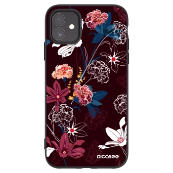 Picasee silikonowe czarne etui na Apple iPhone 11 - Dark Meadow