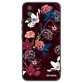 Picasee silikonowe czarne etui na Huawei Nova 5T - Dark Meadow