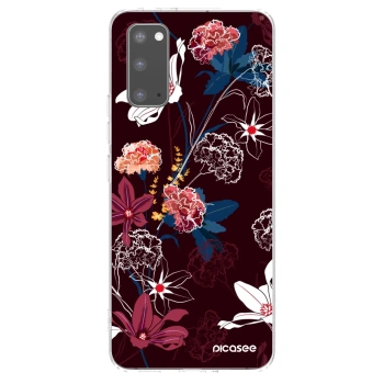 Picasee silikonowe przeźroczyste etui na Samsung Galaxy S20 G980F - Dark Meadow