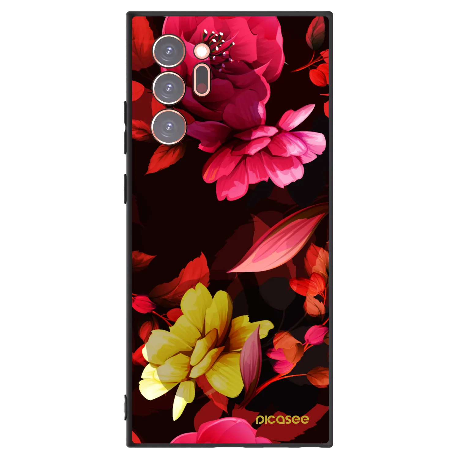 Picasee silikonowe czarne etui na Samsung Galaxy Note 20 Ultra - Dark Peonny