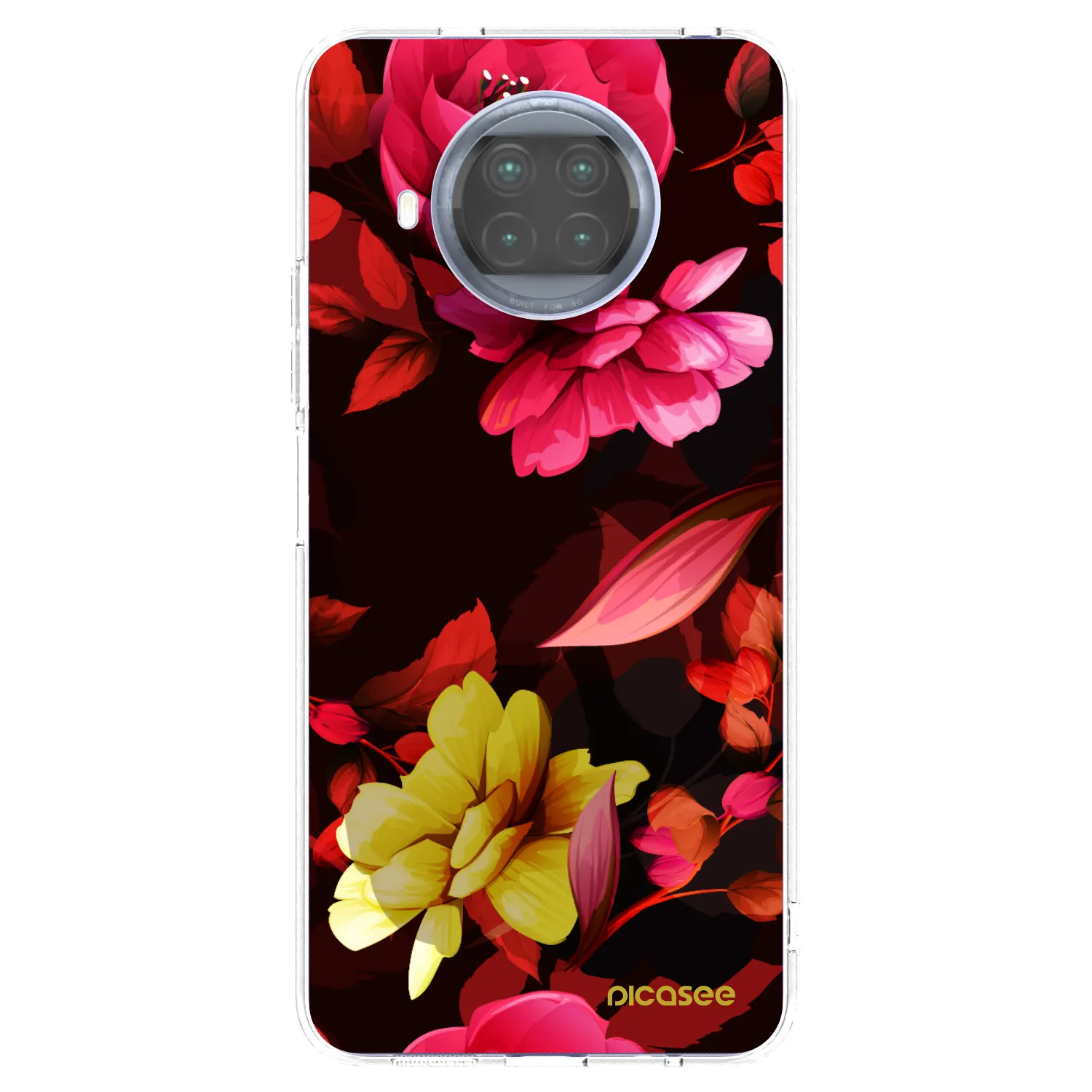 Picasee silikonowe przeźroczyste etui na Xiaomi Mi 10T Lite - Dark Peonny