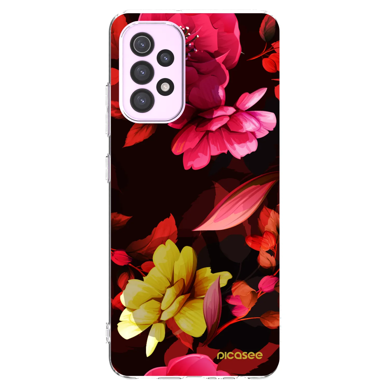 Picasee silikonowe przeźroczyste etui na Samsung Galaxy A32 5G A326B - Dark Peonny