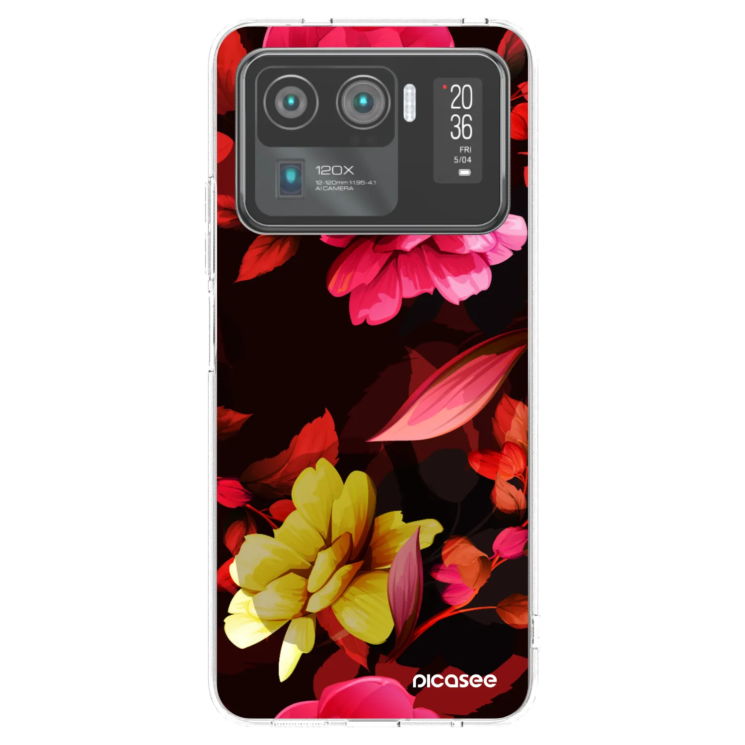 Picasee silikonowe przeźroczyste etui na Xiaomi Mi 11 Ultra - Dark Peonny