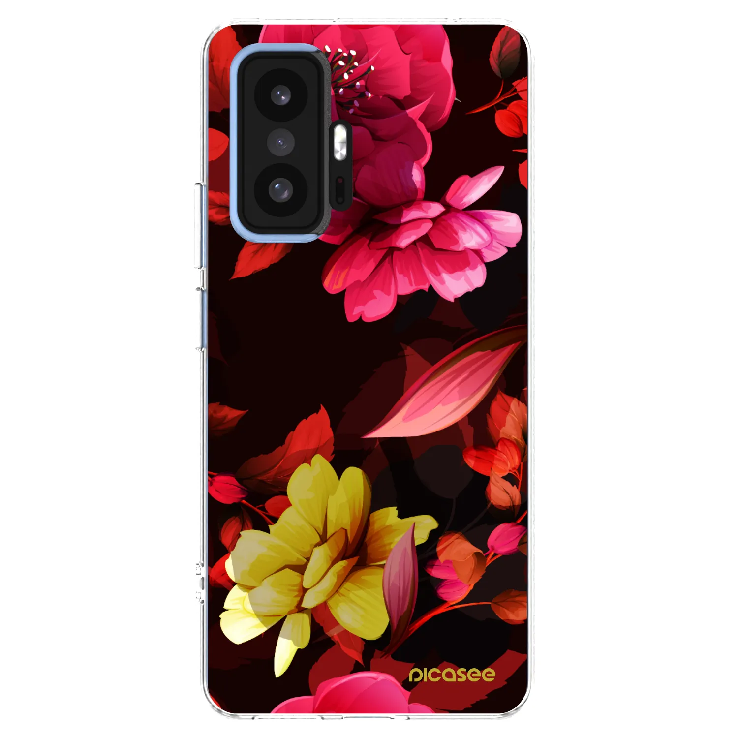 Picasee silikonowe przeźroczyste etui na Xiaomi 11T - Dark Peonny