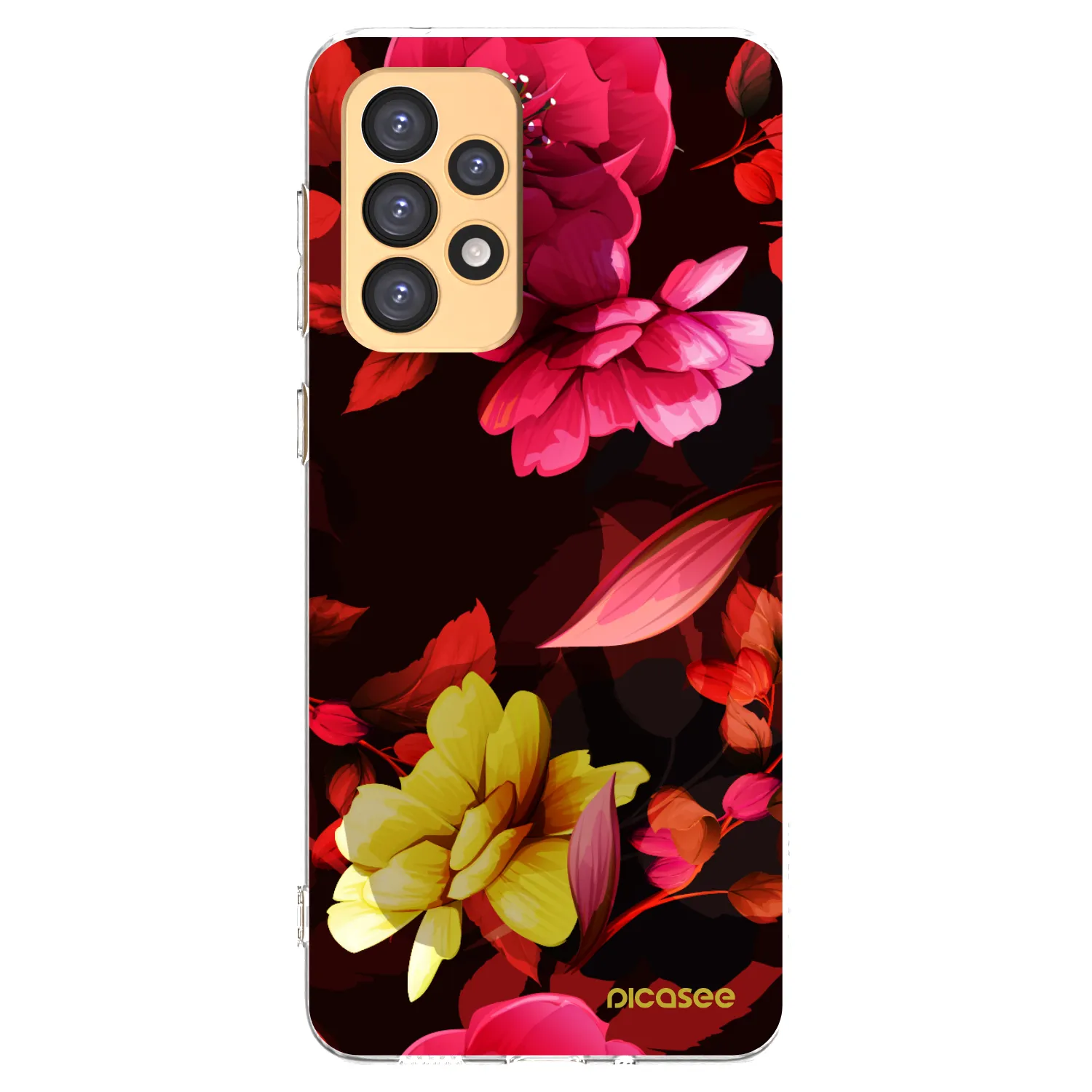 Picasee silikonowe przeźroczyste etui na Samsung Galaxy A33 5G A336 - Dark Peonny