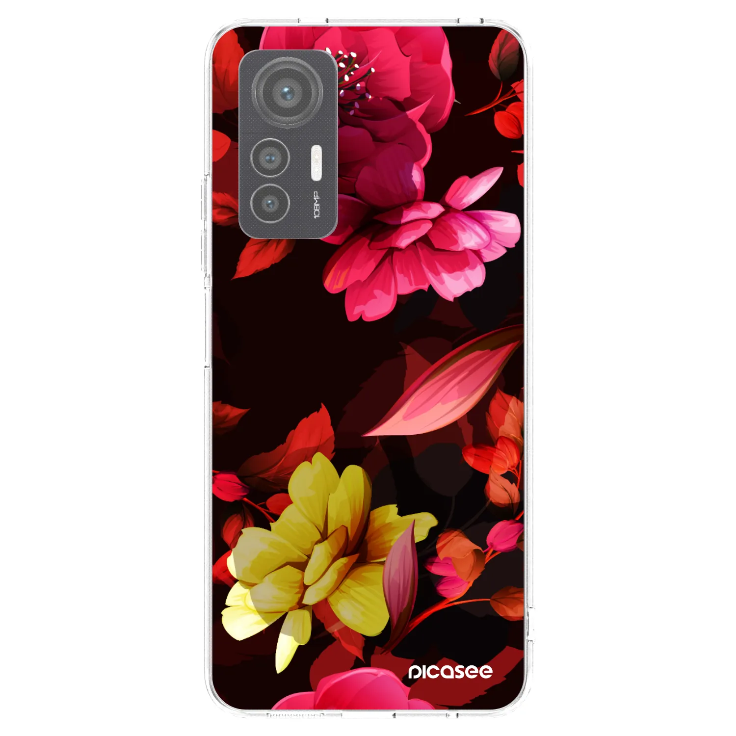 Picasee silikonowe przeźroczyste etui na Xiaomi 12 Lite - Dark Peonny