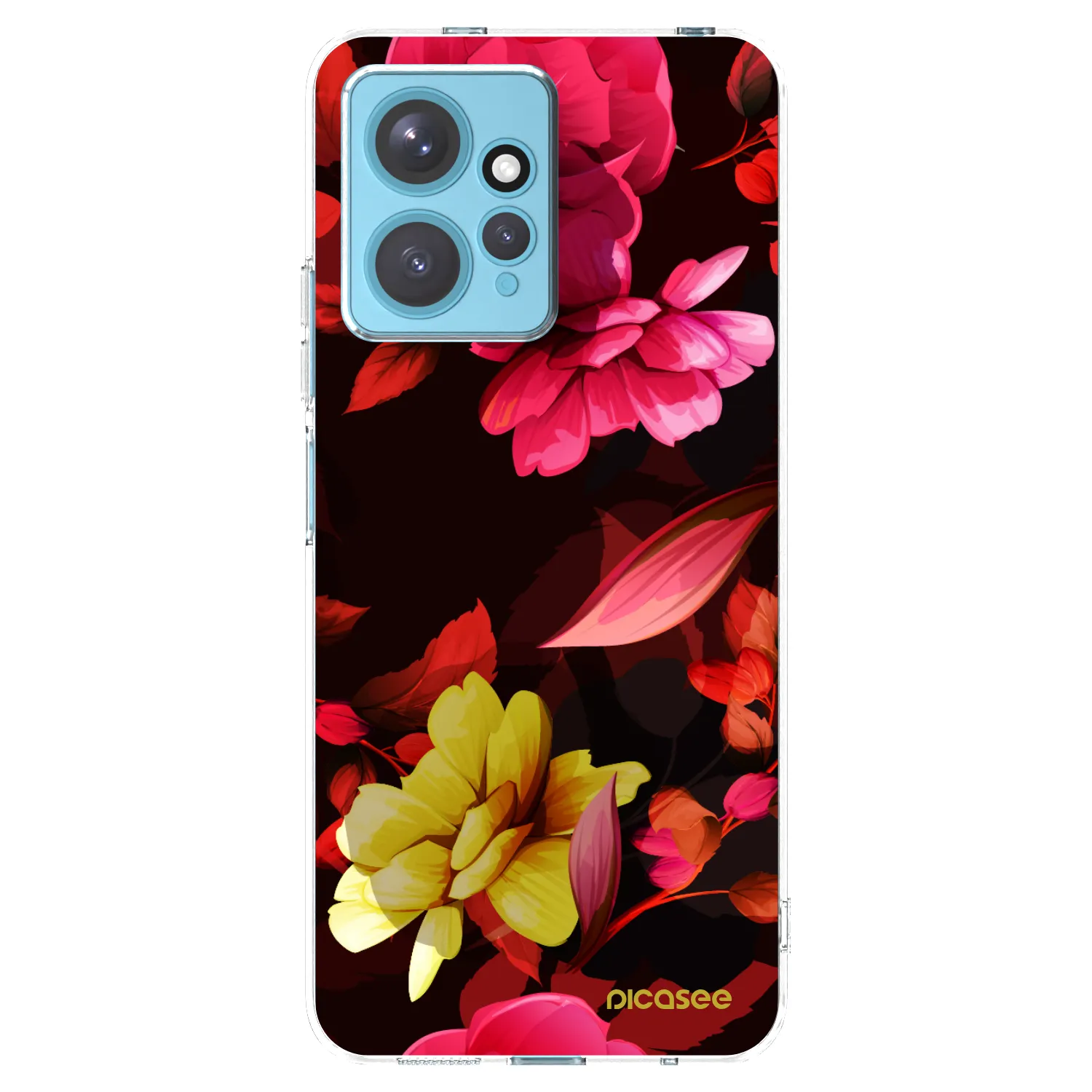 Picasee silikonowe przeźroczyste etui na Xiaomi Redmi Note 12 4G - Dark Peonny
