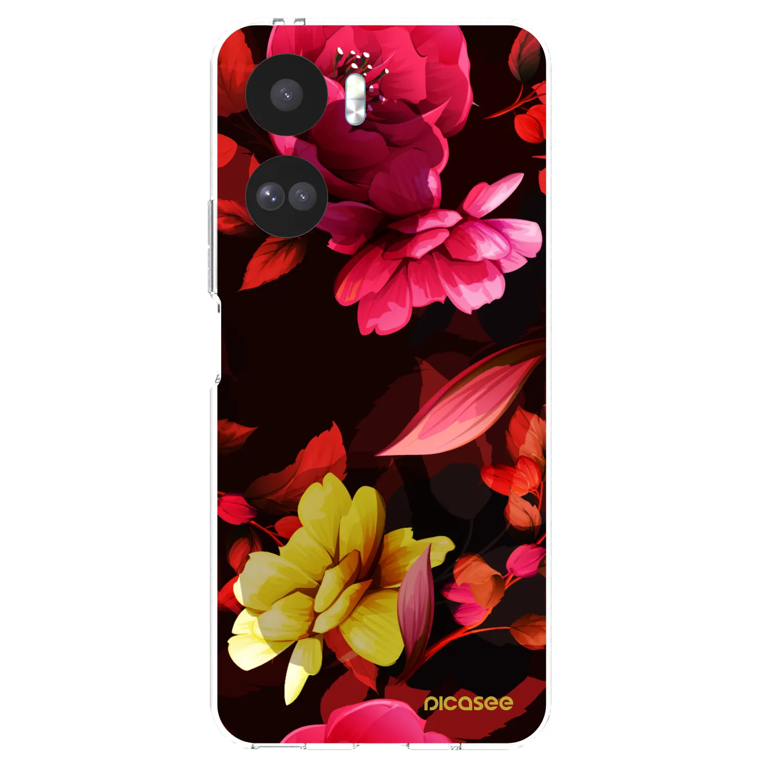 Picasee silikonowe przeźroczyste etui na Honor 90 Lite 5G - Dark Peonny