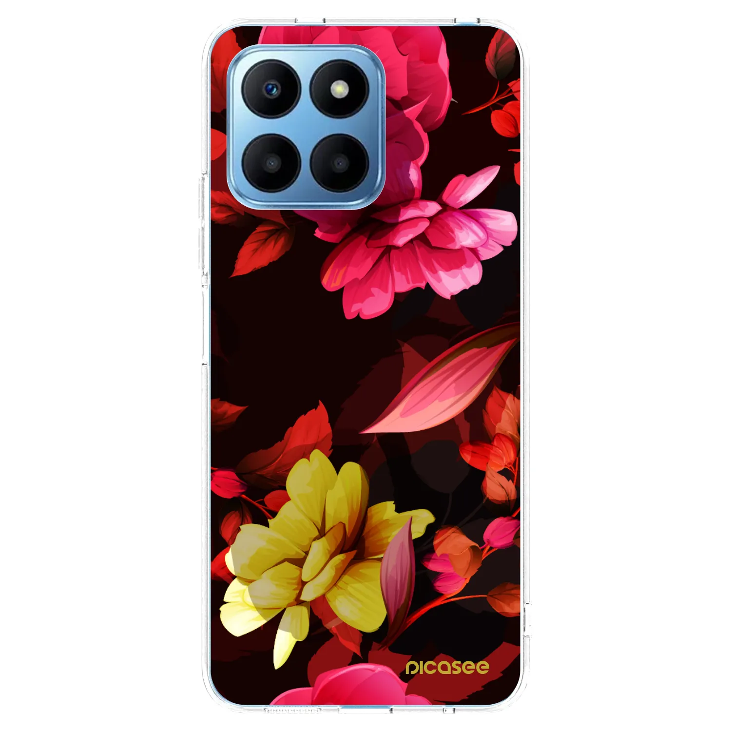 Picasee silikonowe przeźroczyste etui na Honor 70 Lite - Dark Peonny