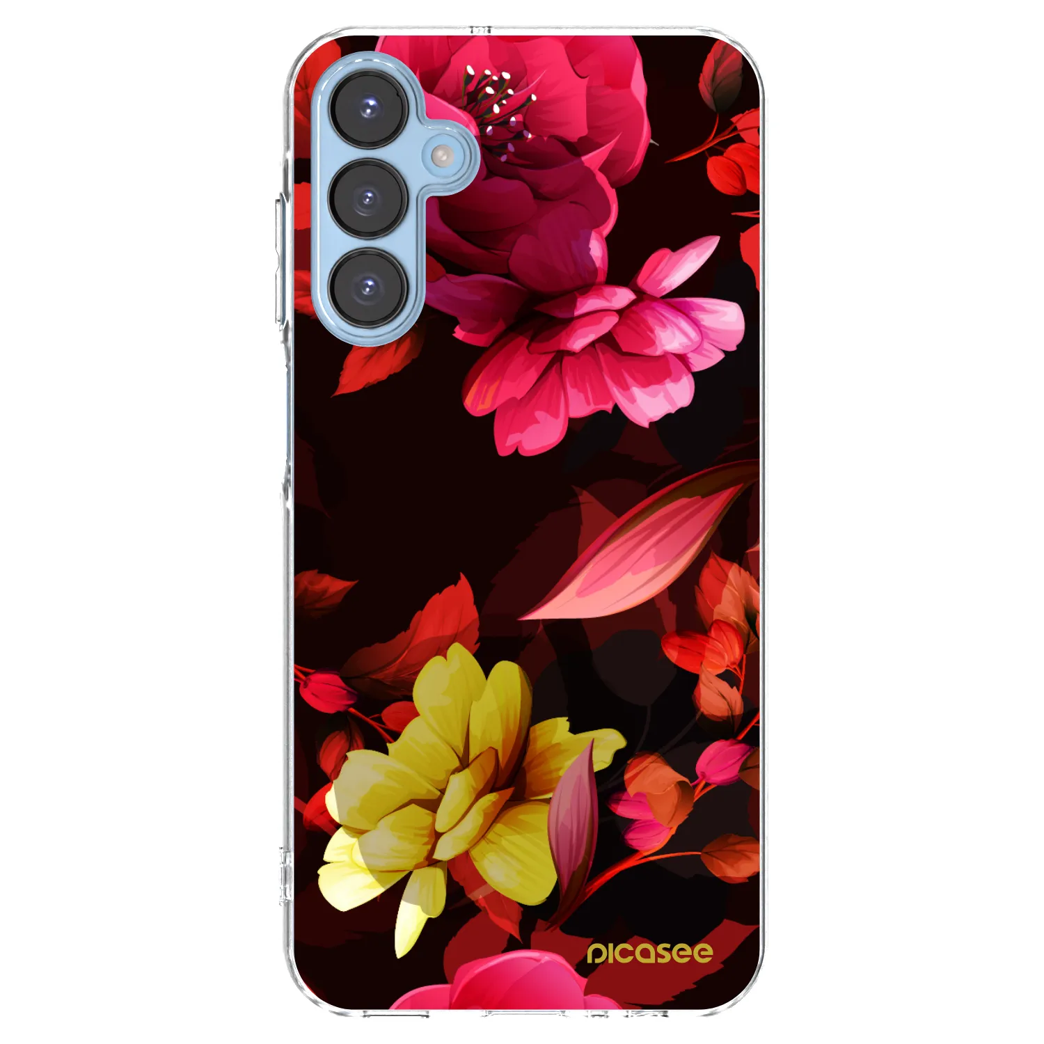 Picasee silikonowe przeźroczyste etui na Samsung Galaxy A15 A156B 5G - Dark Peonny