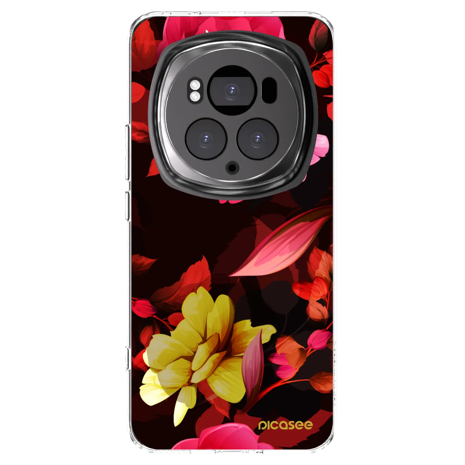 Picasee silikonowe przeźroczyste etui na Honor Magic6 Pro - Dark Peonny