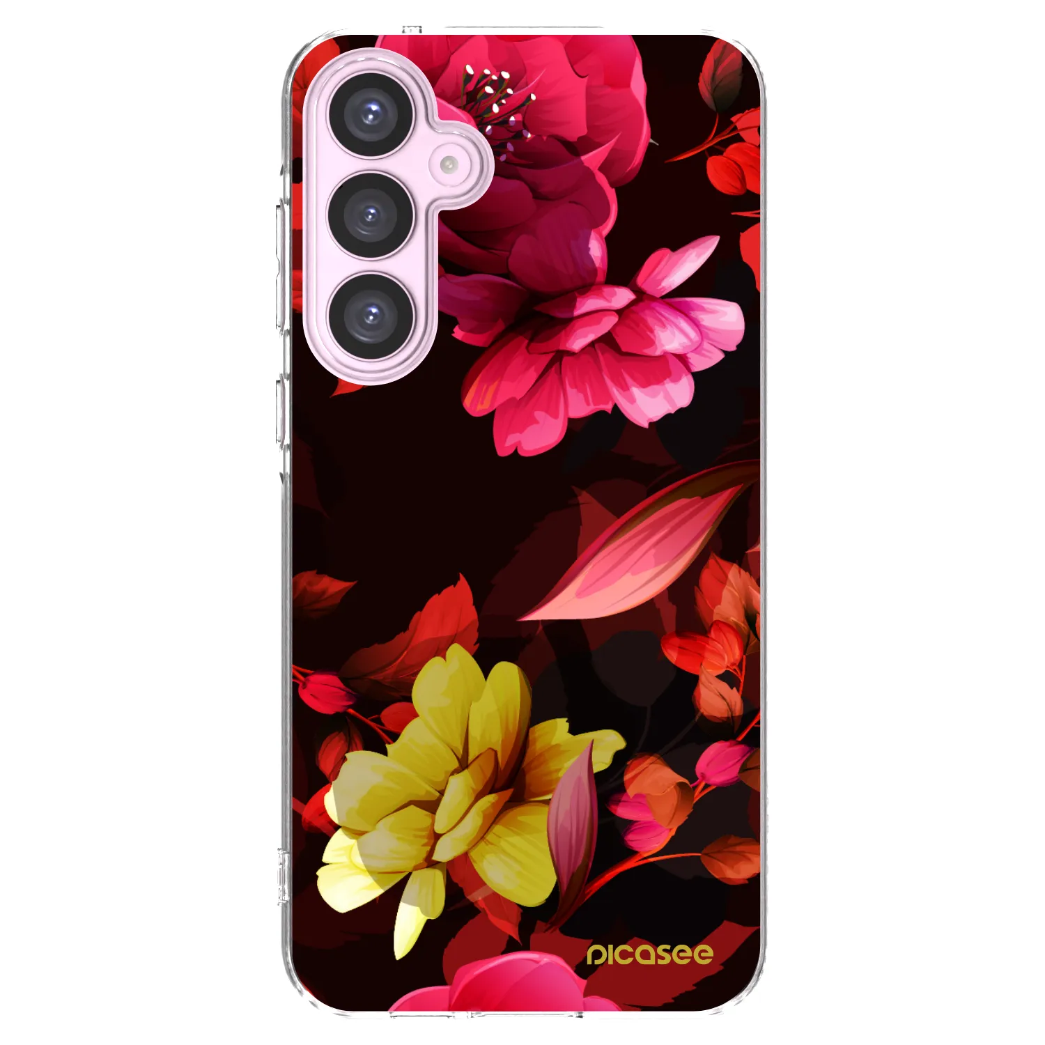 Picasee silikonowe przeźroczyste etui na Samsung Galaxy A55 5G A556B - Dark Peonny