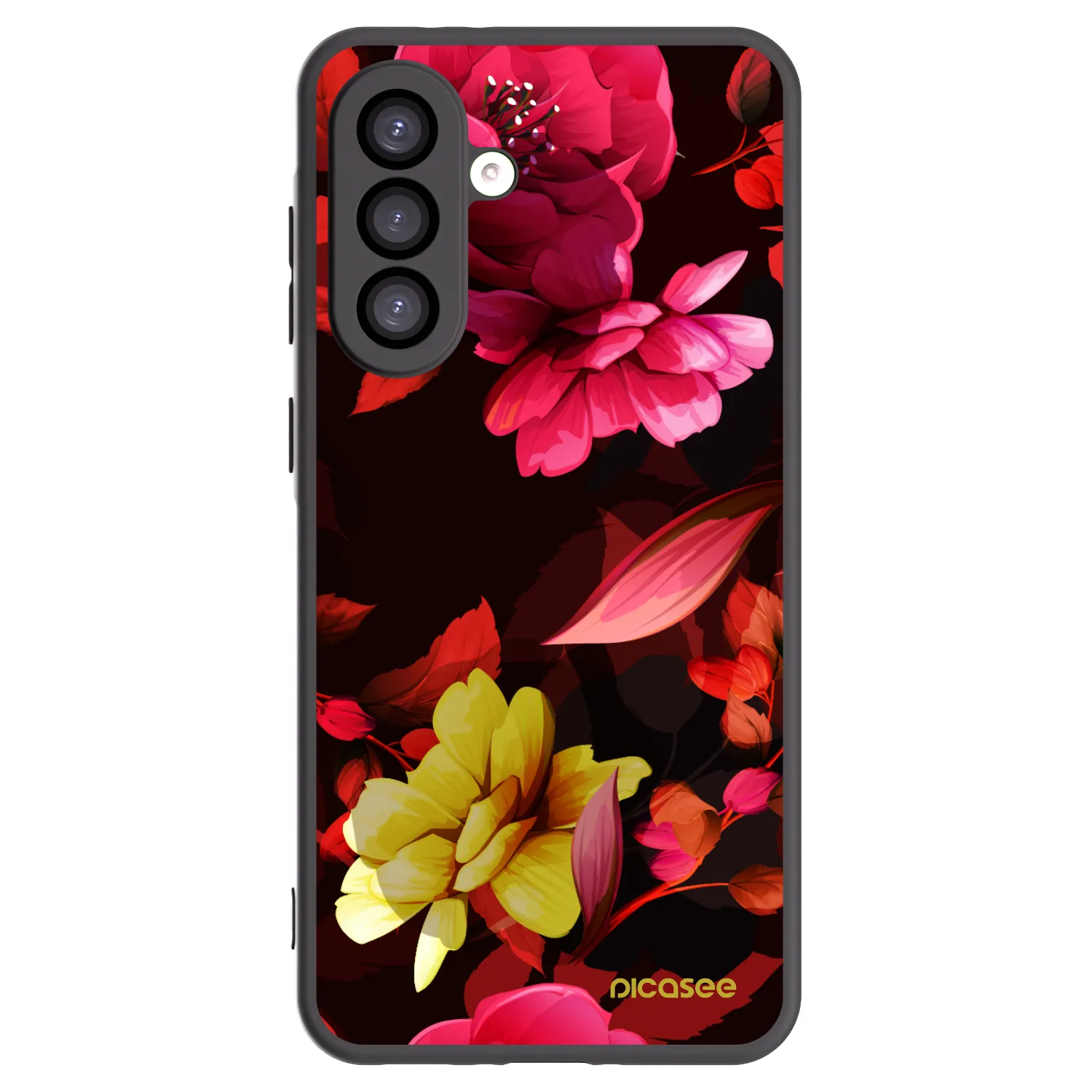 Picasee silikonowe czarne etui na Samsung Galaxy A26 5G A266B - Dark Peonny