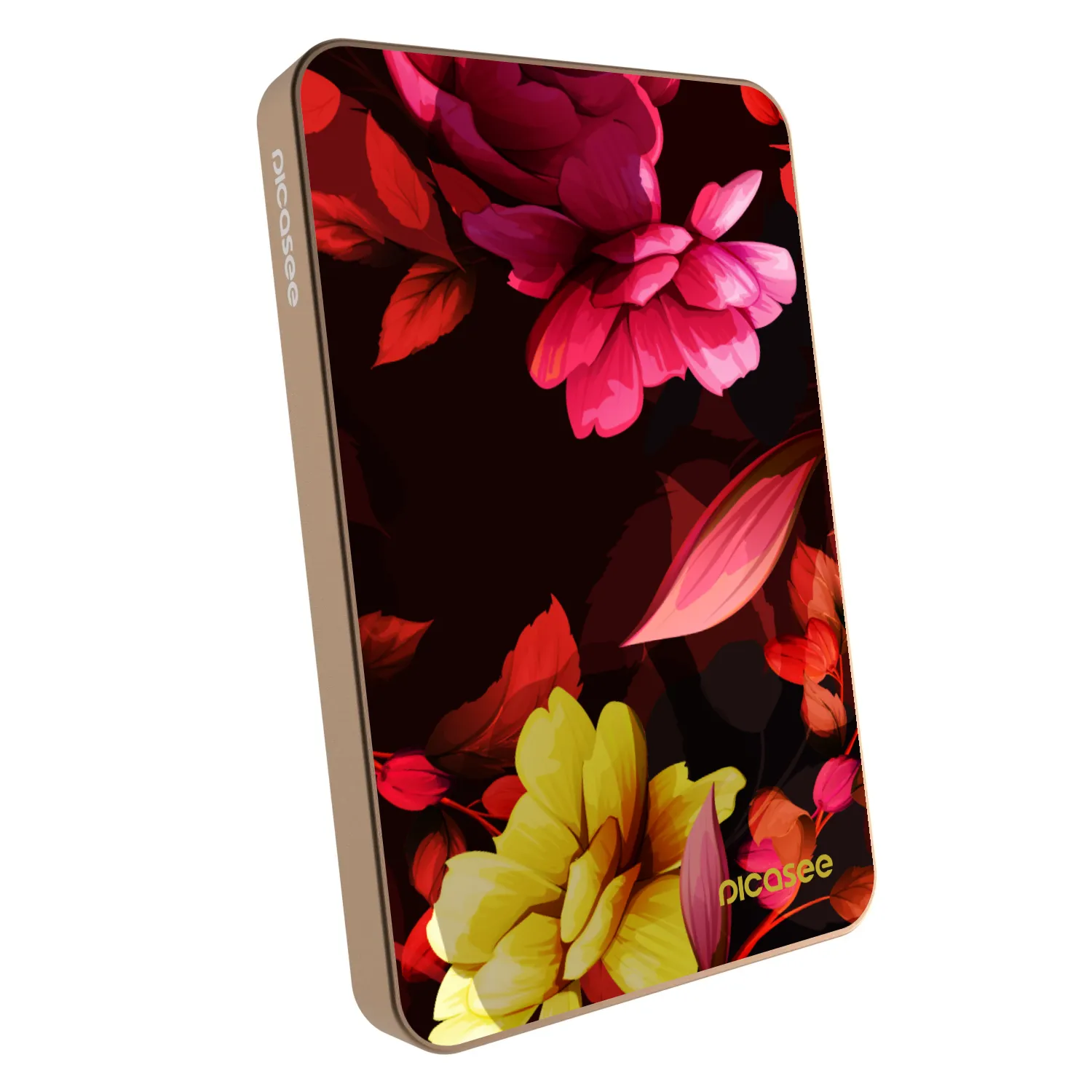 Picasee Powerbank z MagSafe 5 000 mAh Złoty - Dark Peonny