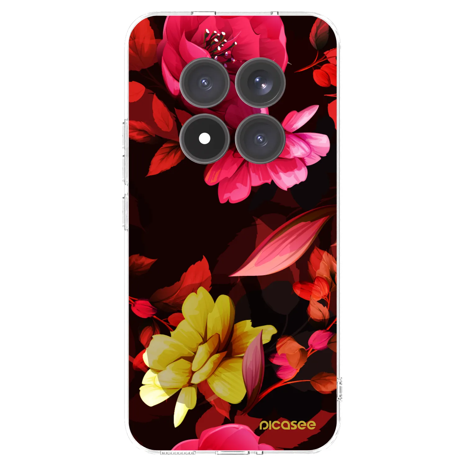 Picasee silikonowe przeźroczyste etui na Xiaomi Redmi Note 15 Pro+ - Dark Peonny