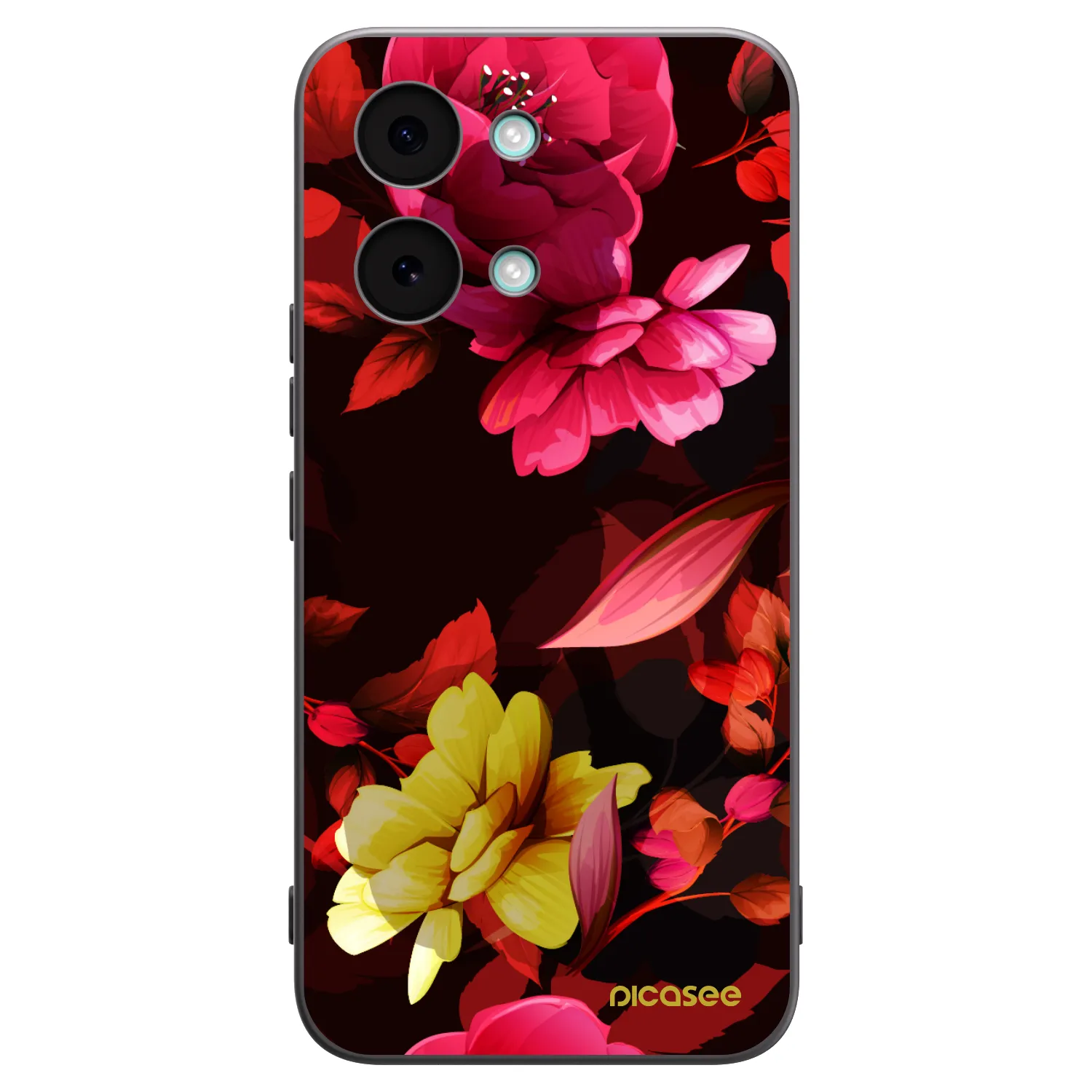 Picasee silikonowe czarne etui na Xiaomi Poco X8 Pro Max - Dark Peonny