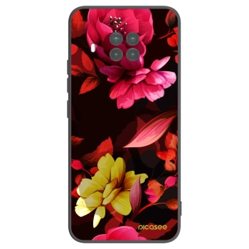 Picasee silikonowe czarne etui na Xiaomi Mi 10T Lite - Dark Peonny
