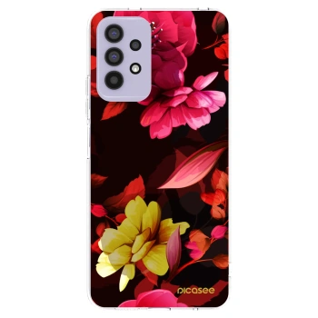 Picasee silikonowe przeźroczyste etui na Samsung Galaxy A32 4G SM-A325F - Dark Peonny