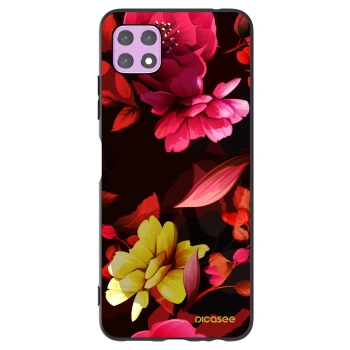 Picasee silikonowe czarne etui na Samsung Galaxy A22 A226B 5G - Dark Peonny
