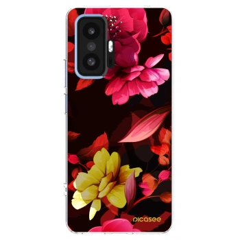 Picasee silikonowe przeźroczyste etui na Xiaomi 11T Pro - Dark Peonny