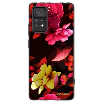 Picasee silikonowe czarne etui na Xiaomi Redmi Note 11 Pro 5G - Dark Peonny