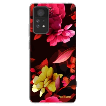 Picasee silikonowe przeźroczyste etui na Xiaomi Redmi Note 11 Pro 5G - Dark Peonny