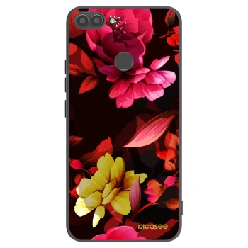 Etui na Huawei P Smart - Dark Peonny