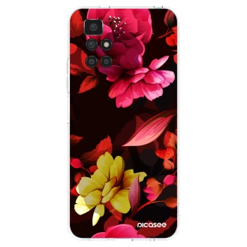 Picasee silikonowe przeźroczyste etui na Xiaomi Redmi 10 (2022) - Dark Peonny