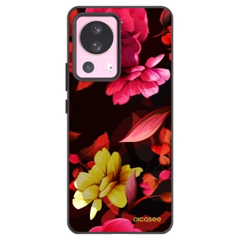 Picasee silikonowe czarne etui na Xiaomi 13 Lite - Dark Peonny