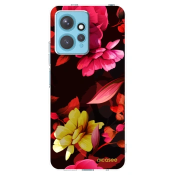 Picasee silikonowe przeźroczyste etui na Xiaomi Redmi Note 12 4G - Dark Peonny