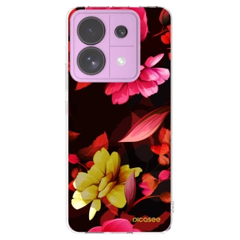 Picasee silikonowe przeźroczyste etui na Xiaomi Redmi Note 13 Pro 5G - Dark Peonny