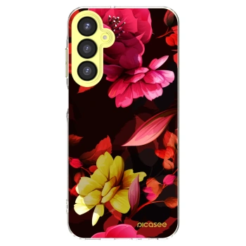 Picasee silikonowe przeźroczyste etui na Samsung Galaxy A25 A256B 5G - Dark Peonny