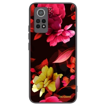 Picasee silikonowe czarne etui na Xiaomi Redmi Note 12 Pro 4G - Dark Peonny