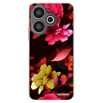 Picasee silikonowe przeźroczyste etui na Xiaomi Redmi 13 4G - Dark Peonny