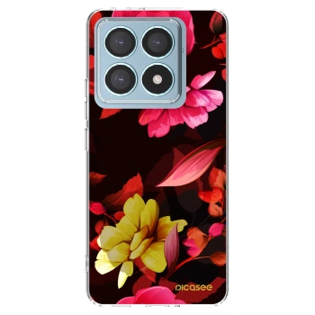 Picasee silikonowe przeźroczyste etui na Xiaomi 14T Pro - Dark Peonny
