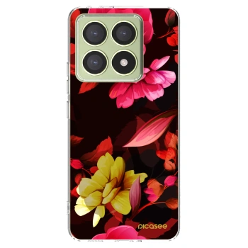 Picasee silikonowe przeźroczyste etui na Xiaomi 14T - Dark Peonny