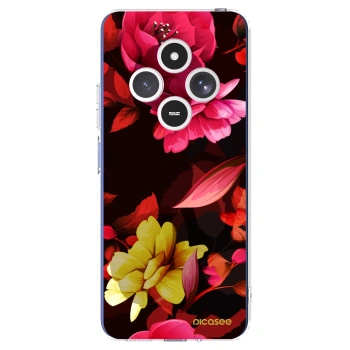 Picasee silikonowe przeźroczyste etui na Xiaomi Redmi 14C - Dark Peonny