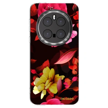 Picasee silikonowe przeźroczyste etui na Honor Magic7 Pro 5G - Dark Peonny