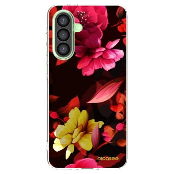 Picasee silikonowe przeźroczyste etui na Samsung Galaxy A26 5G A266B - Dark Peonny