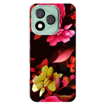 Picasee silikonowe przeźroczyste etui na Honor 400 Lite 5G - Dark Peonny