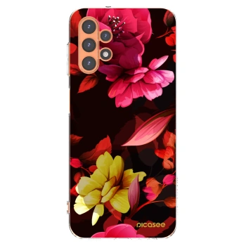 Picasee silikonowe przeźroczyste etui na Samsung Galaxy A13 5G - Dark Peonny