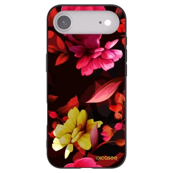 Picasee silikonowe czarne etui na Apple iPhone Air - Dark Peonny