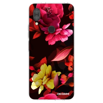 Picasee silikonowe przeźroczyste etui na Xiaomi Redmi 7 - Dark Peonny